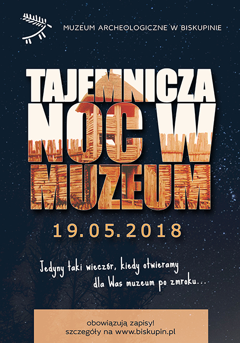 plakat "Tajemnicza noc w muzeum"
