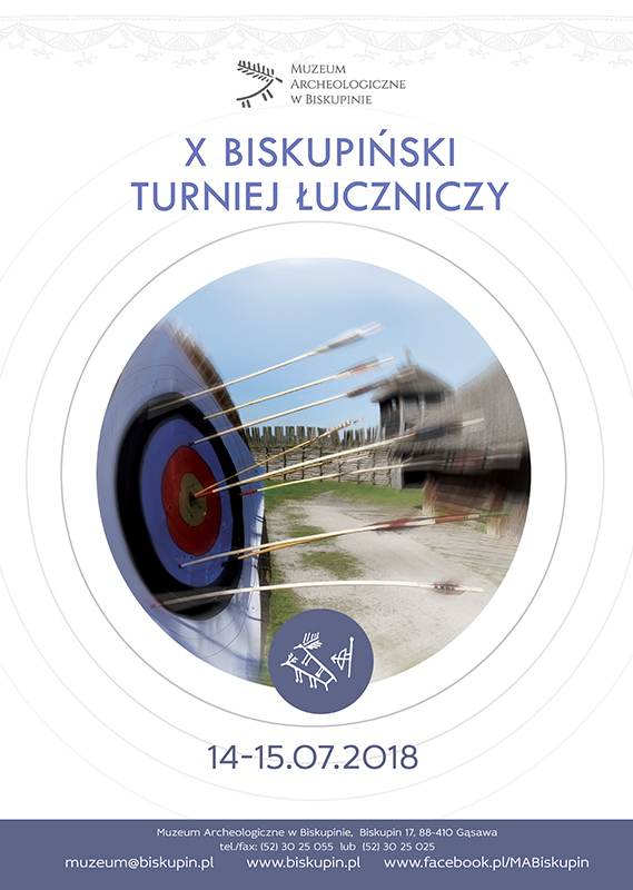 Turniej Łuczniczy w Biskupinie - plakat wydarzenia