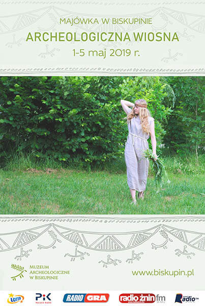 Plakat wydarzenia "Wiosna Archeologiczna 2019" (źródło: biskupin.pl)